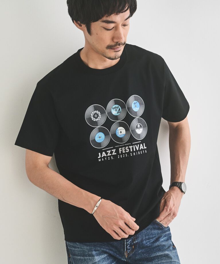 TAKEO KIKUCHI「レコードプリント 天竺 Tシャツ」|Tシャツ・カットソー|