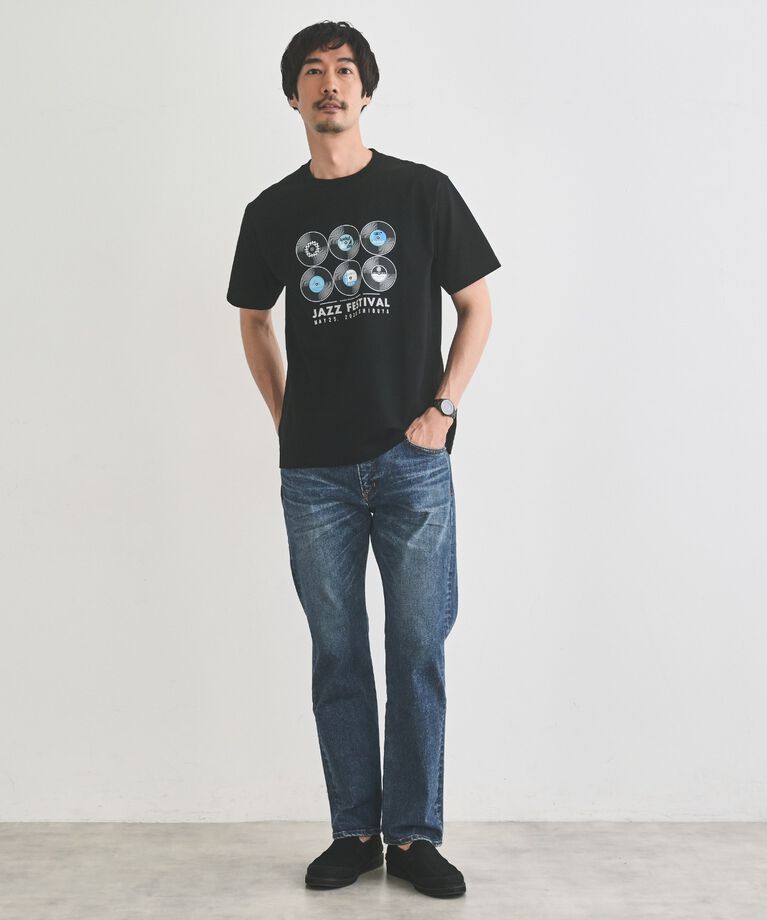 TAKEO KIKUCHI「レコードプリント 天竺 Tシャツ」|Tシャツ・カットソー|