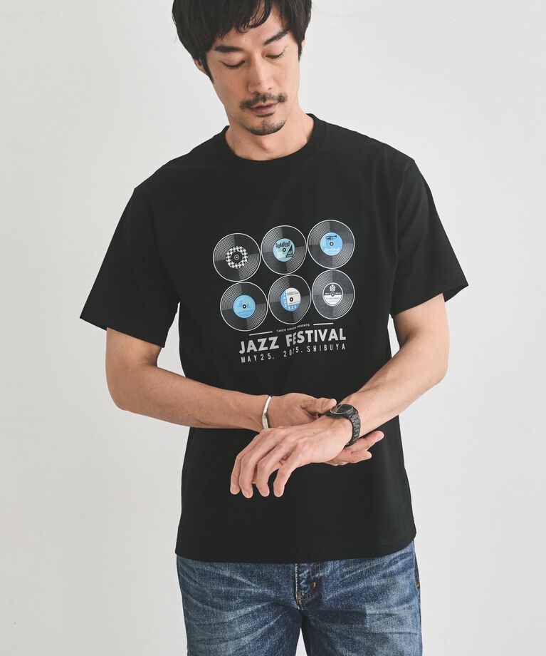 TAKEO KIKUCHI「レコードプリント 天竺 Tシャツ」|Tシャツ・カットソー|