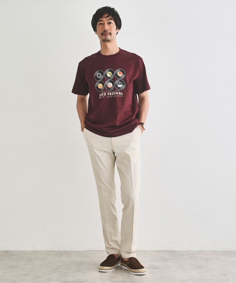 TAKEO KIKUCHI「レコードプリント 天竺 Tシャツ」|Tシャツ・カットソー|