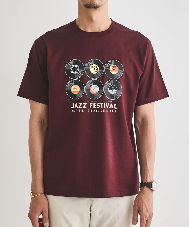 TAKEO KIKUCHI「レコードプリント 天竺 Tシャツ」|Tシャツ・カットソー|