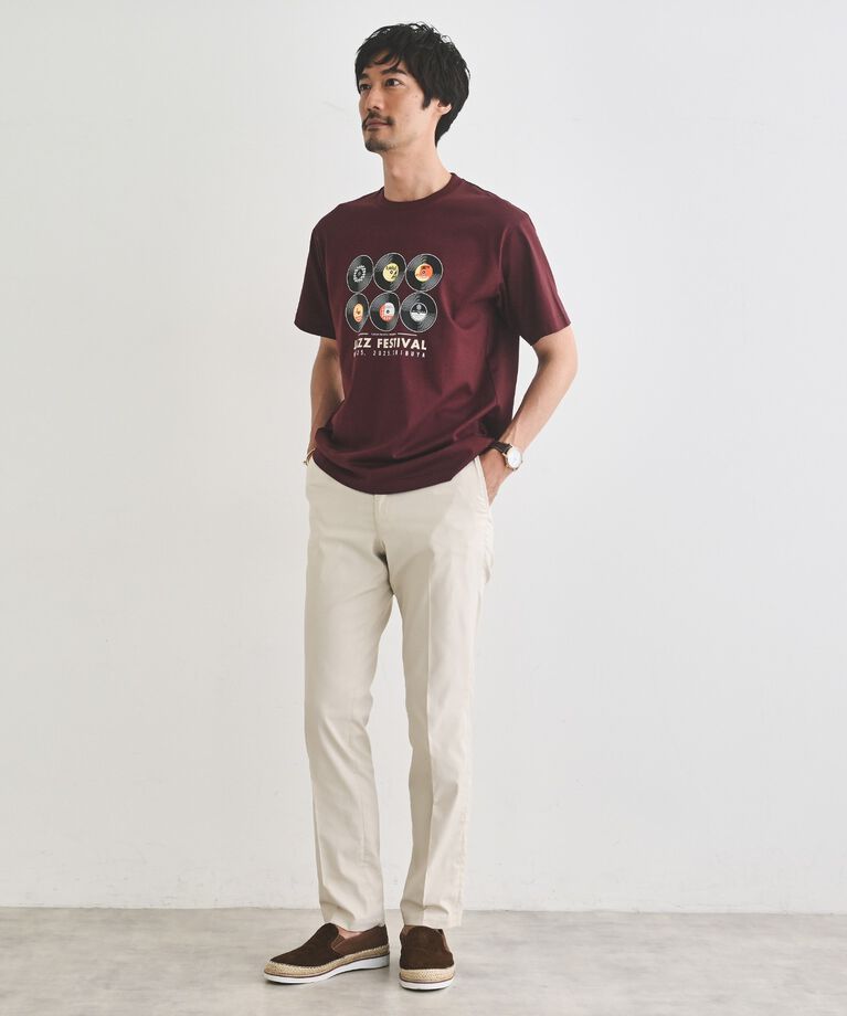 TAKEO KIKUCHI「レコードプリント 天竺 Tシャツ」|Tシャツ・カットソー|