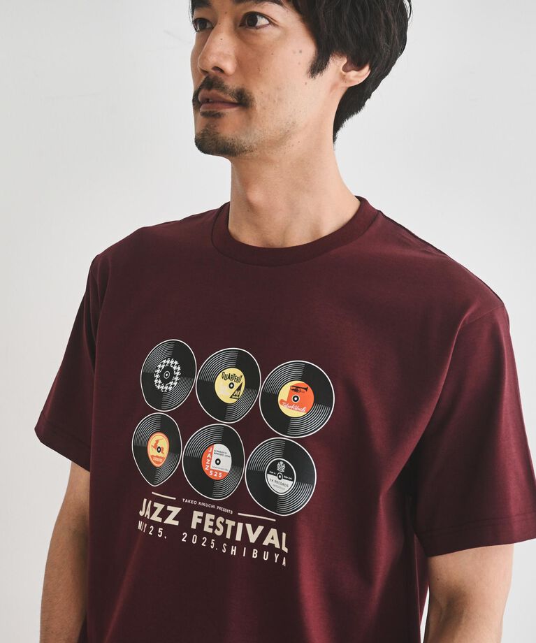 TAKEO KIKUCHI「レコードプリント 天竺 Tシャツ」|Tシャツ・カットソー|