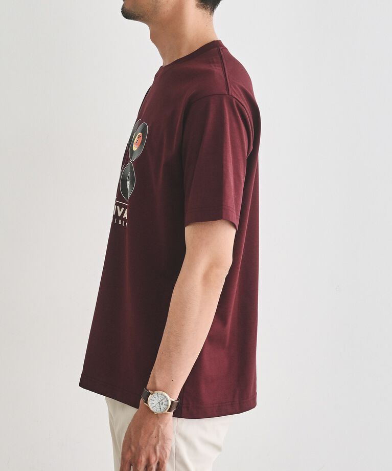 TAKEO KIKUCHI「レコードプリント 天竺 Tシャツ」|Tシャツ・カットソー|
