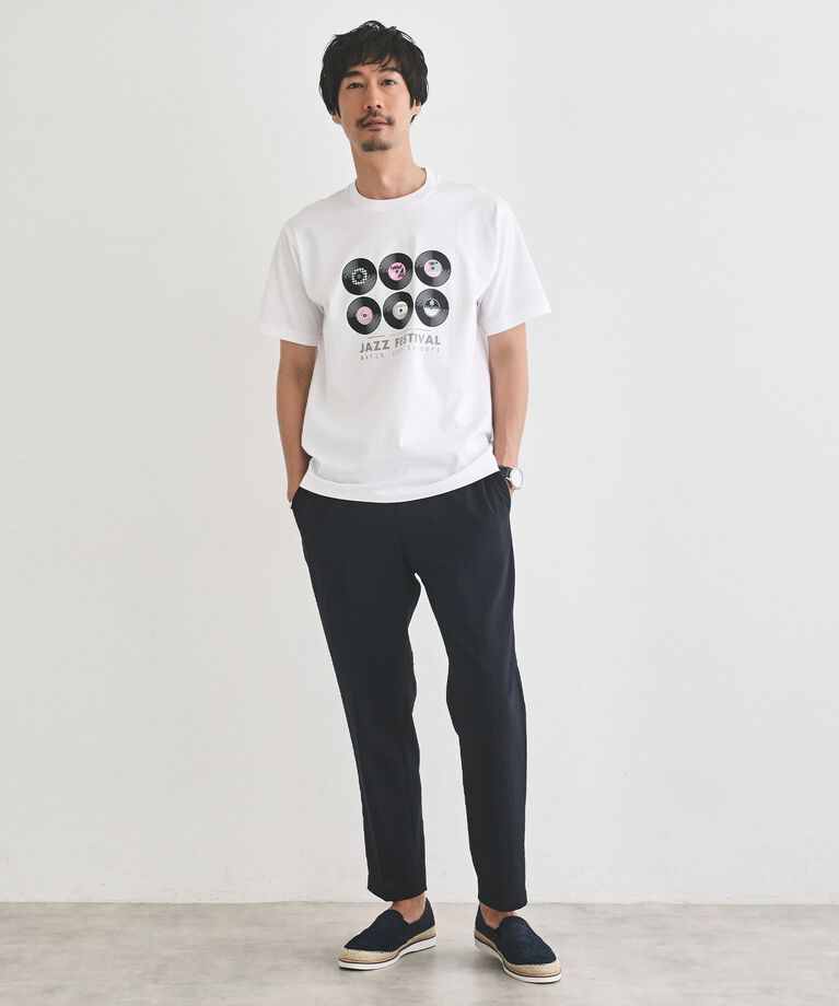 TAKEO KIKUCHI「レコードプリント 天竺 Tシャツ」|Tシャツ・カットソー|
