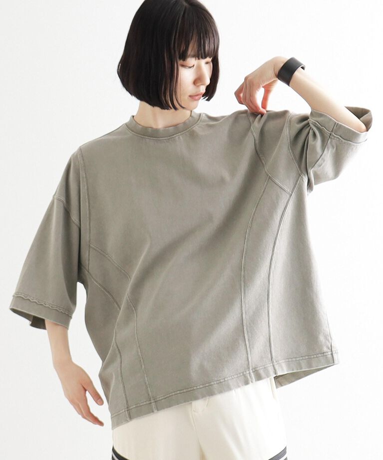 tk.TAKEO KIKUCHI「ヴィンテージクロップドTシャツ/ヴィンテージライク/半袖Tシャツ」|Tシャツ・カットソー|