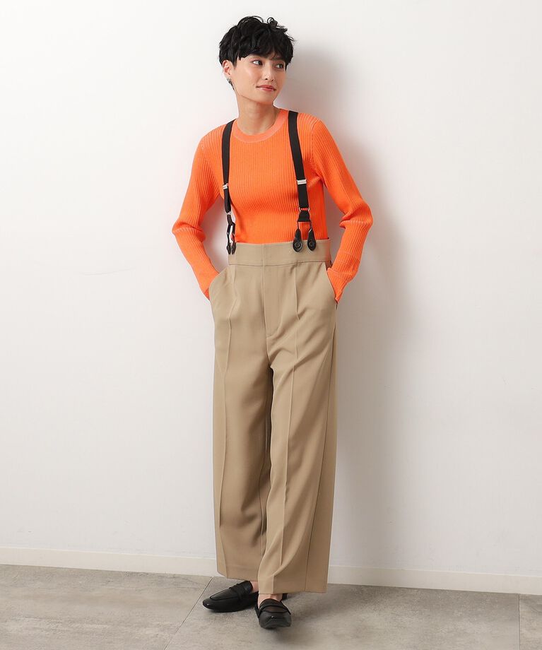 OPAQUE.CLIP「≪ヒルナンデス！で紹介≫ サスペンダー付きワイドパンツ【洗濯機洗い可】」|その他|