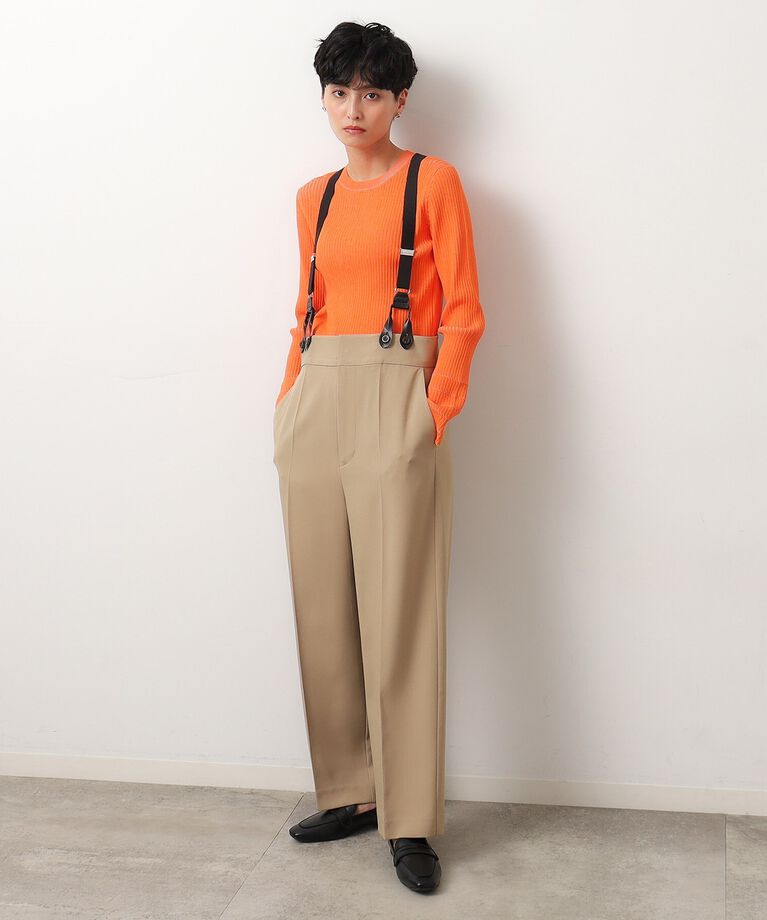 OPAQUE.CLIP「≪ヒルナンデス！で紹介≫ サスペンダー付きワイドパンツ【洗濯機洗い可】」|その他|ﾍﾞｰｼﾞｭ(052)