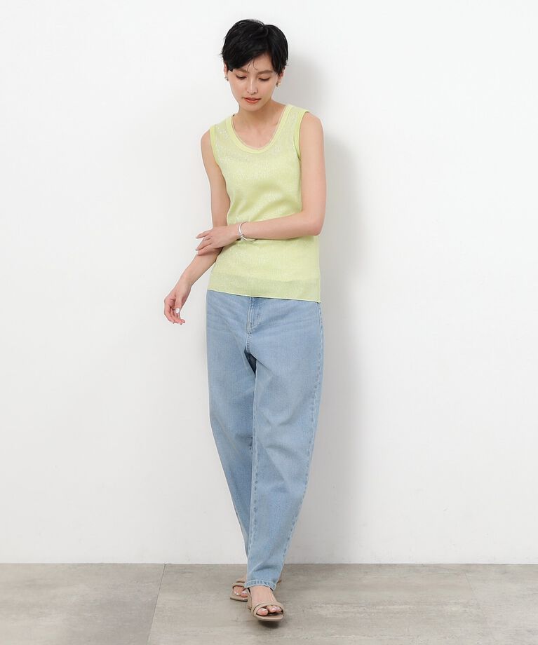 OPAQUE.CLIP「ラメ入りタンクトップ 【洗濯機洗い可】」|Tシャツ・カットソー|