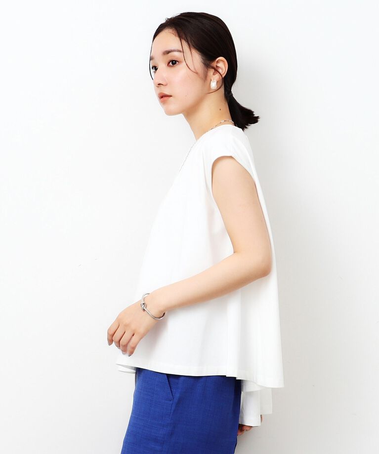 OPAQUE.CLIP「アシンメトリーフレアカットソー【洗濯機洗い可】」|Tシャツ・カットソー|