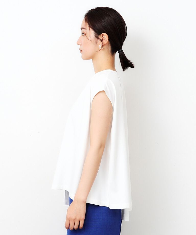 OPAQUE.CLIP「アシンメトリーフレアカットソー【洗濯機洗い可】」|Tシャツ・カットソー|