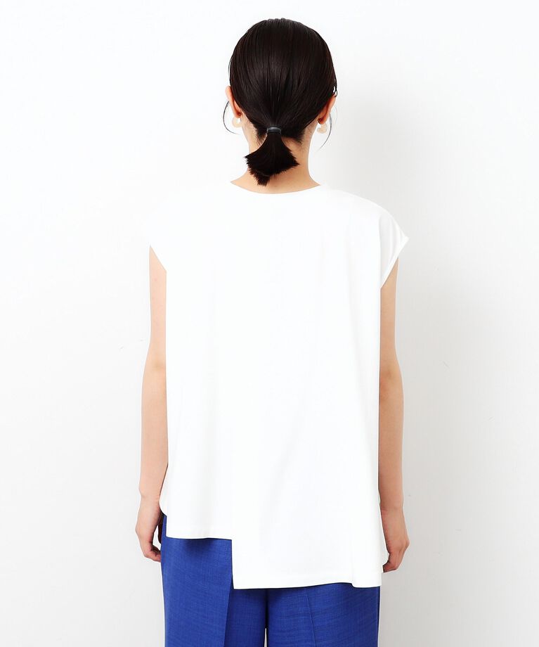 OPAQUE.CLIP「アシンメトリーフレアカットソー【洗濯機洗い可】」|Tシャツ・カットソー|
