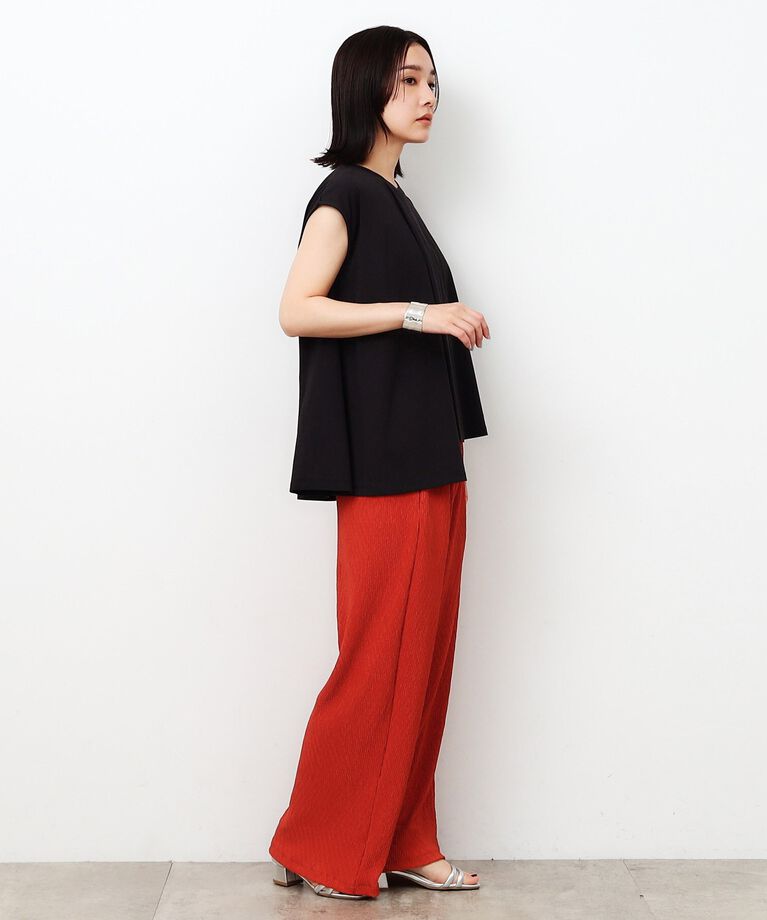 OPAQUE.CLIP「アシンメトリーフレアカットソー【洗濯機洗い可】」|Tシャツ・カットソー|