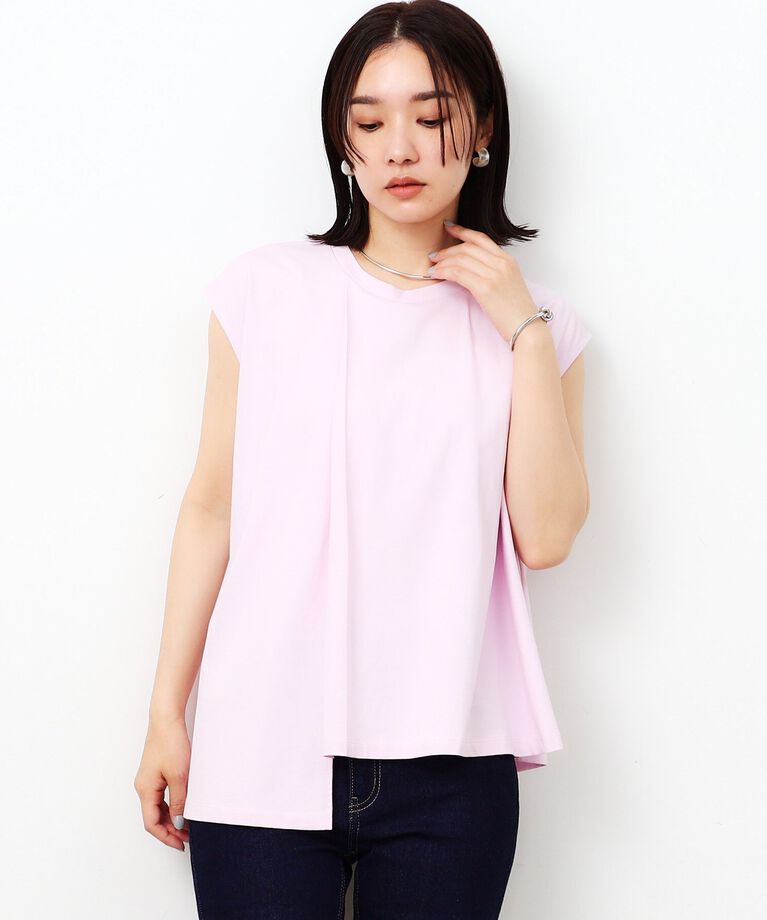 OPAQUE.CLIP「アシンメトリーフレアカットソー【洗濯機洗い可】」|Tシャツ・カットソー|