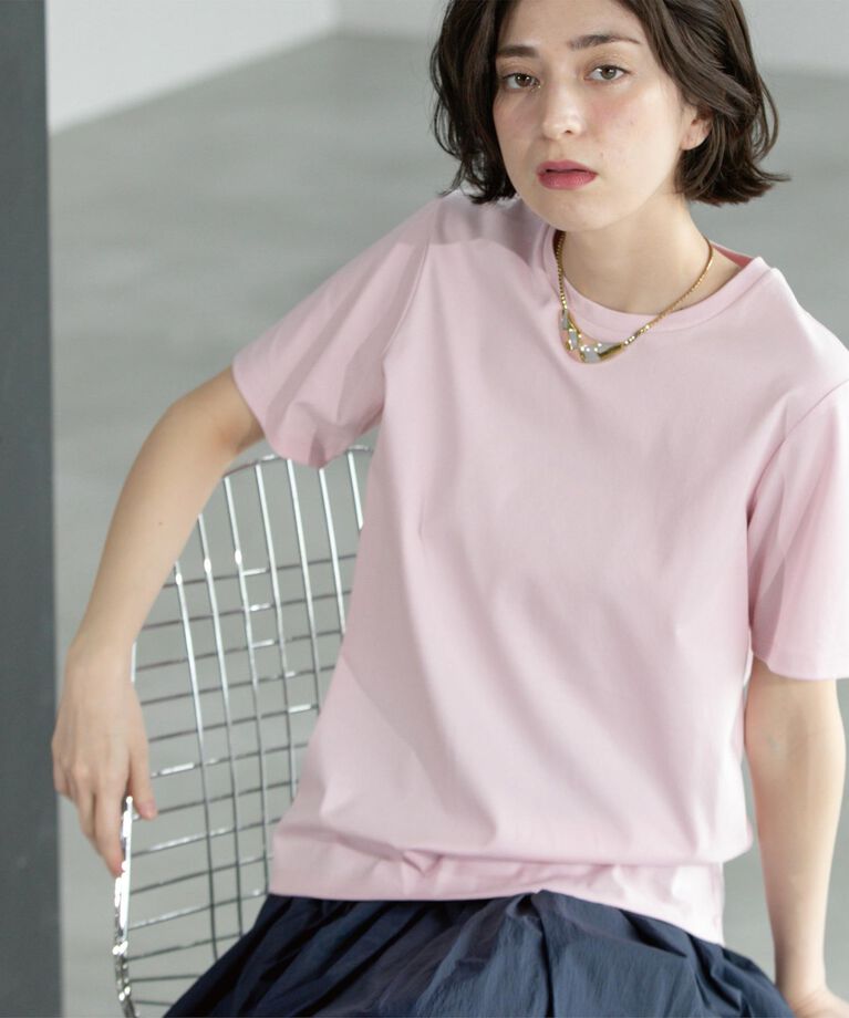 OPAQUE.CLIP「《5色展開/SS-LLサイズ》ベーシックTシャツ【UV/接触冷感/洗濯機洗い可】」|Tシャツ・カットソー|