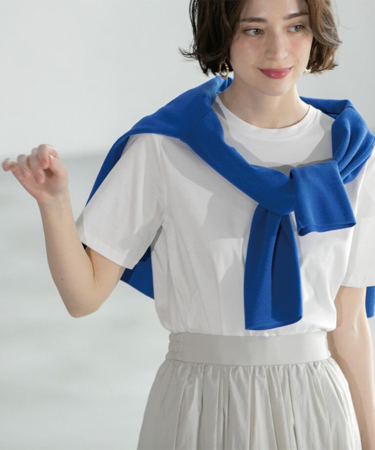 OPAQUE.CLIP「《5色展開/SS-LLサイズ》ベーシックTシャツ【UV/接触冷感/洗濯機洗い可】」|Tシャツ・カットソー|