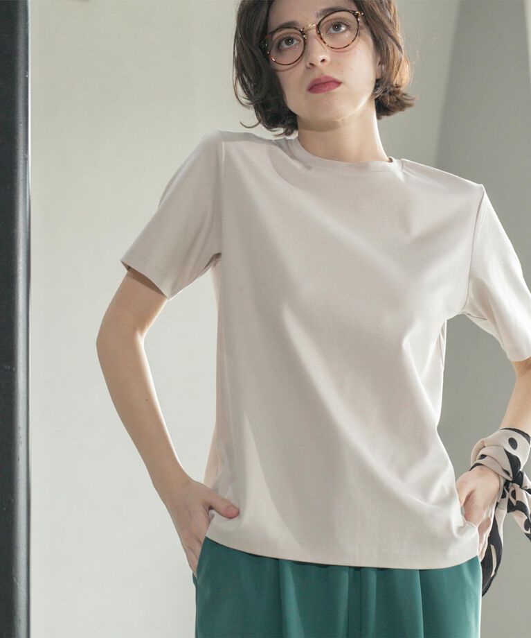 OPAQUE.CLIP「《5色展開/SS-LLサイズ》ベーシックTシャツ【UV/接触冷感/洗濯機洗い可】」|Tシャツ・カットソー|