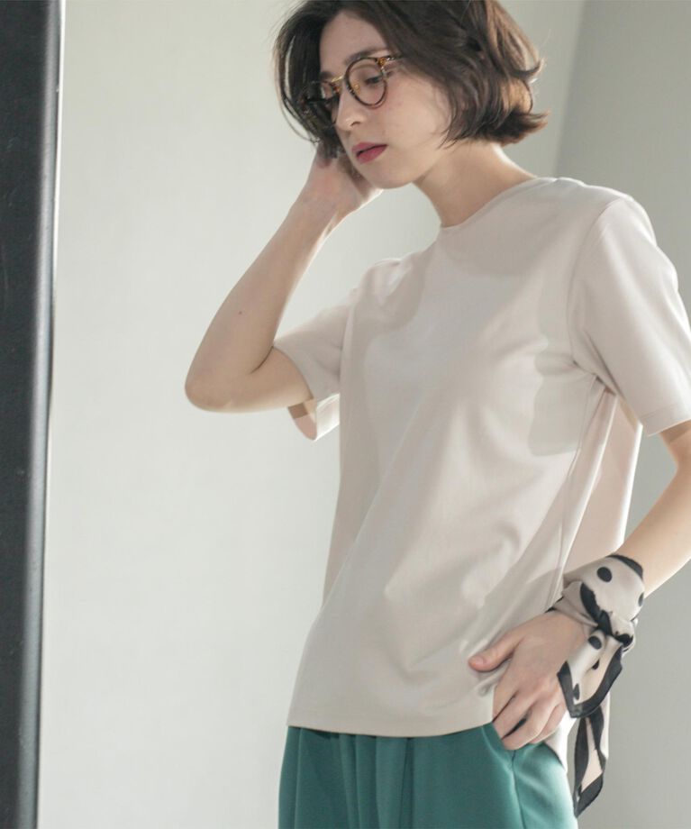 OPAQUE.CLIP「《5色展開/SS-LLサイズ》ベーシックTシャツ【UV/接触冷感/洗濯機洗い可】」|Tシャツ・カットソー|