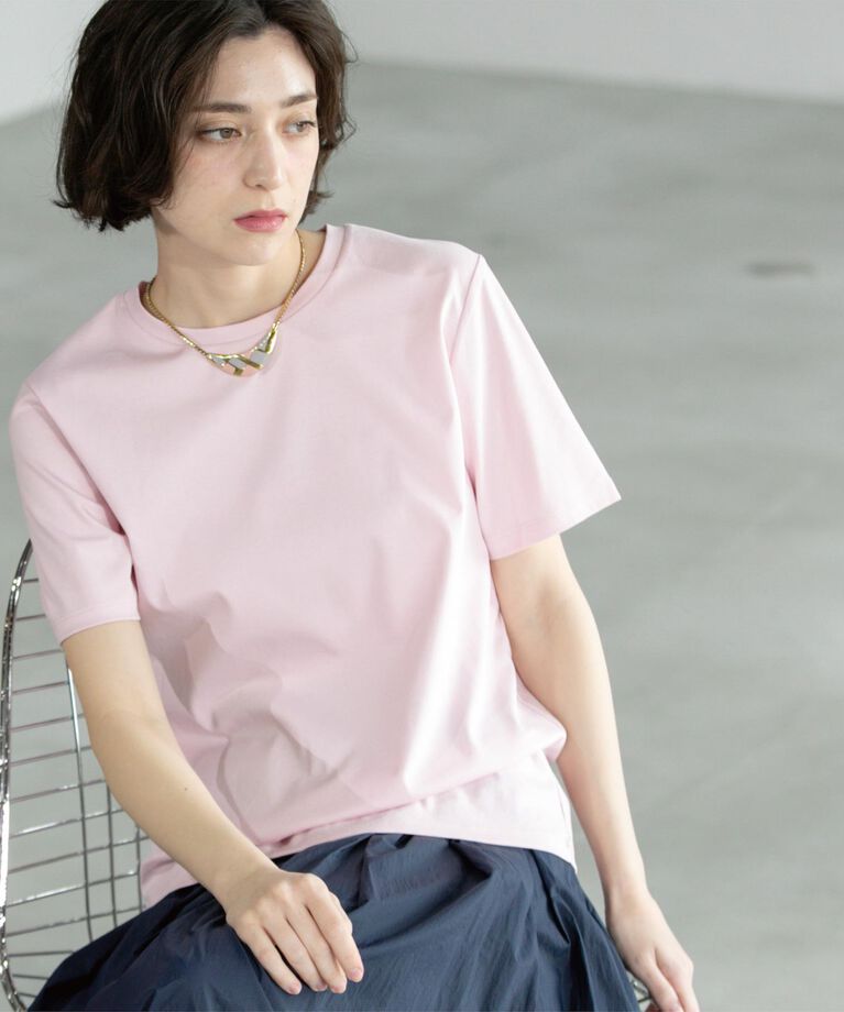 OPAQUE.CLIP「《5色展開/SS-LLサイズ》ベーシックTシャツ【UV/接触冷感/洗濯機洗い可】」|Tシャツ・カットソー|