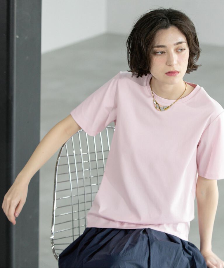 OPAQUE.CLIP「《5色展開/SS-LLサイズ》ベーシックTシャツ【UV/接触冷感/洗濯機洗い可】」|Tシャツ・カットソー|