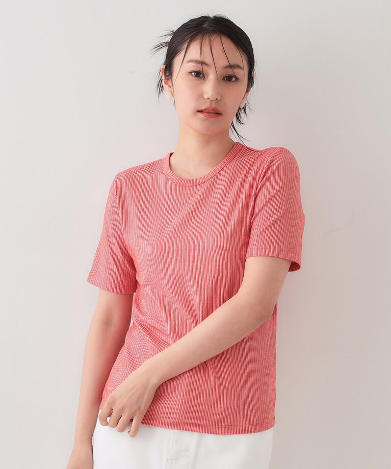 OPAQUE.CLIP「ストライプリブカットソー【洗濯機洗い可】」|Tシャツ・カットソー|