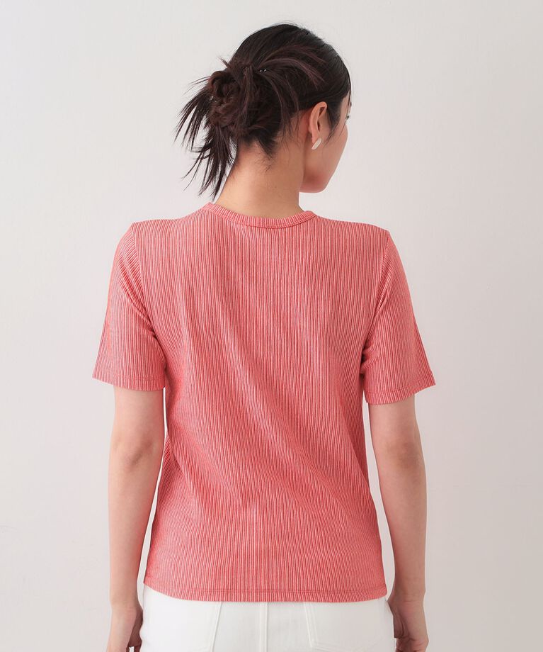 OPAQUE.CLIP「ストライプリブカットソー【洗濯機洗い可】」|Tシャツ・カットソー|
