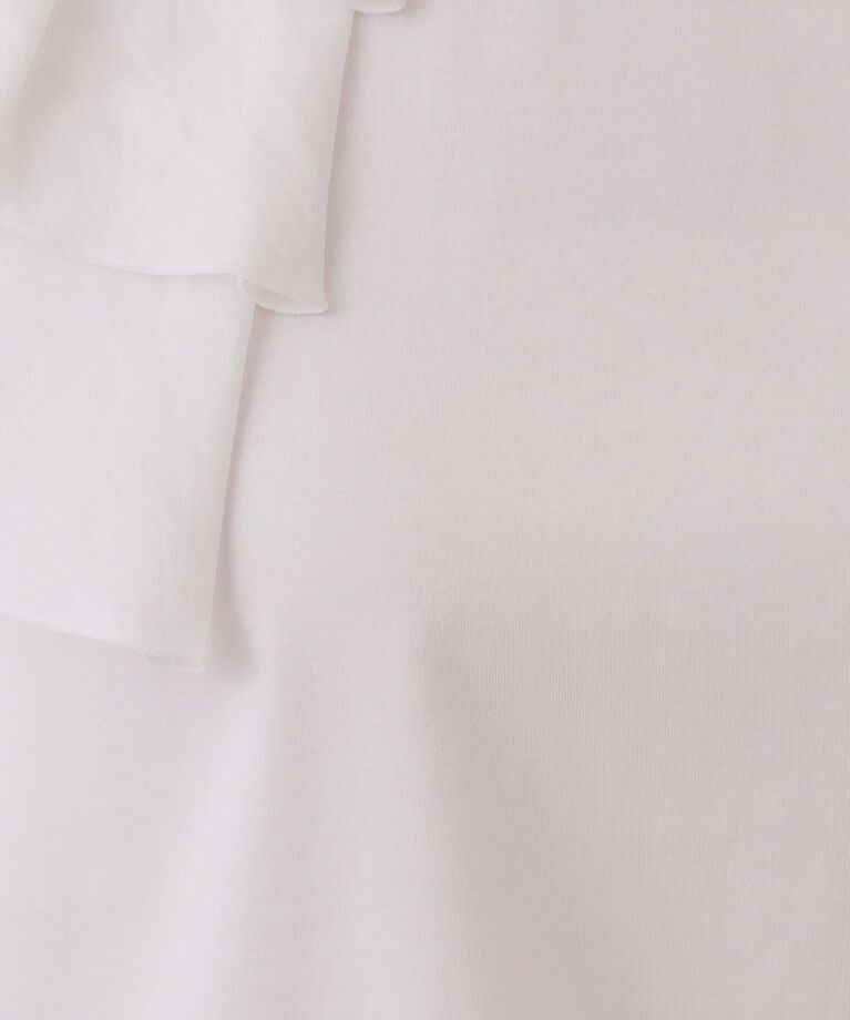 OPAQUE.CLIP「ショルダーフリルドッキングカットソー【UV/接触冷感/洗濯機洗い可】」|Tシャツ・カットソー|