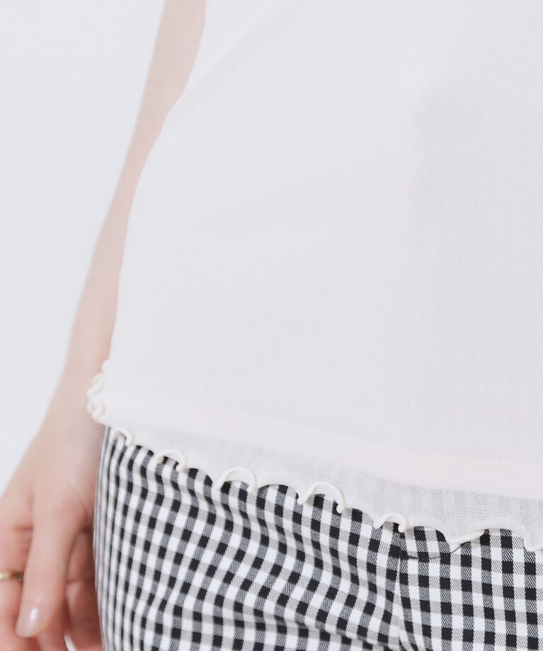 Couture broach「シアーチュール5分袖トップス」|Tシャツ・カットソー|