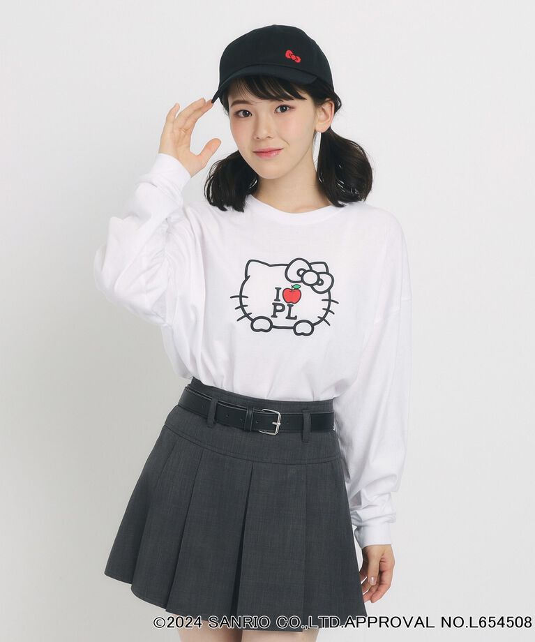 PINK-latte「【サンリオキャラクターズコラボ】バックプリントロンT」|Tシャツ・カットソー|ｵﾌﾎﾜｲﾄ(003)