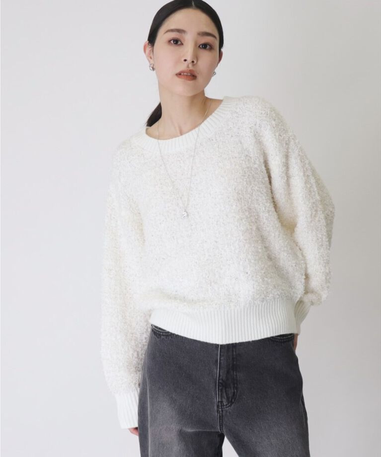 THE SHOP TK「ふんわり×ラメニット【手洗い可】」|ニット・セーター|