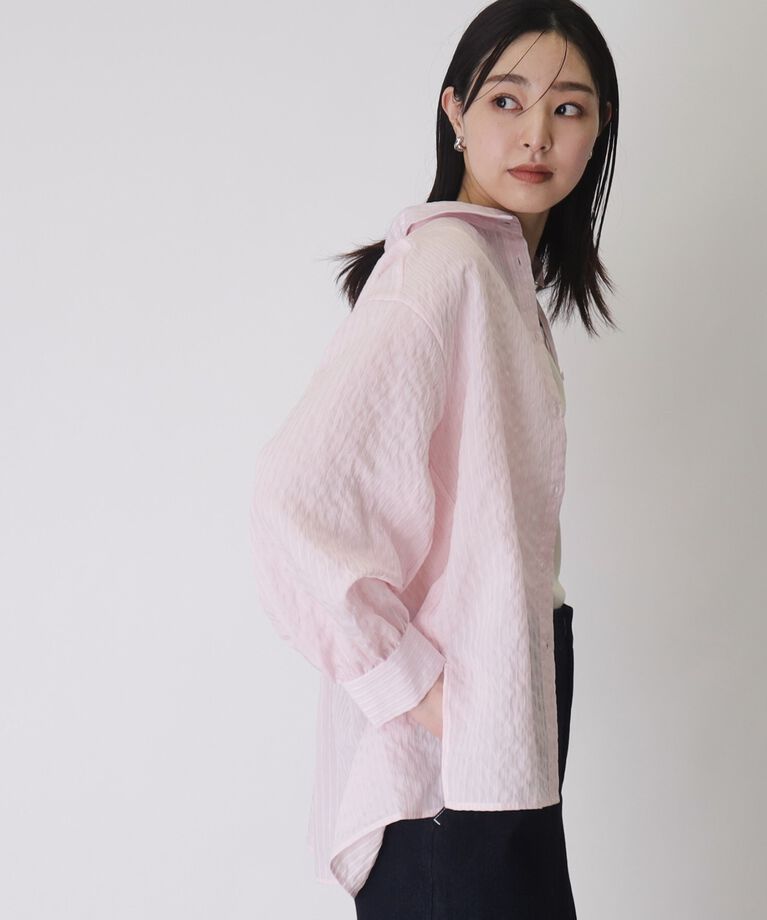 THE SHOP TK「【ヒルナンデス！で紹介】ドビーストライプシャツ【手洗い可】」|シャツ・ブラウス|