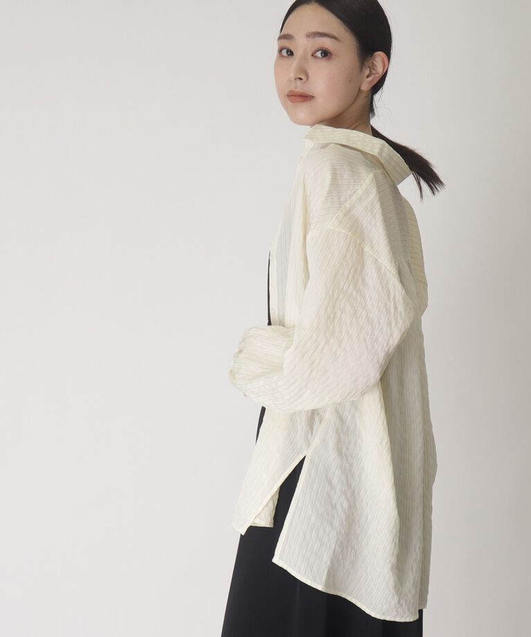 THE SHOP TK「【ヒルナンデス！で紹介】ドビーストライプシャツ【手洗い可】」|シャツ・ブラウス|