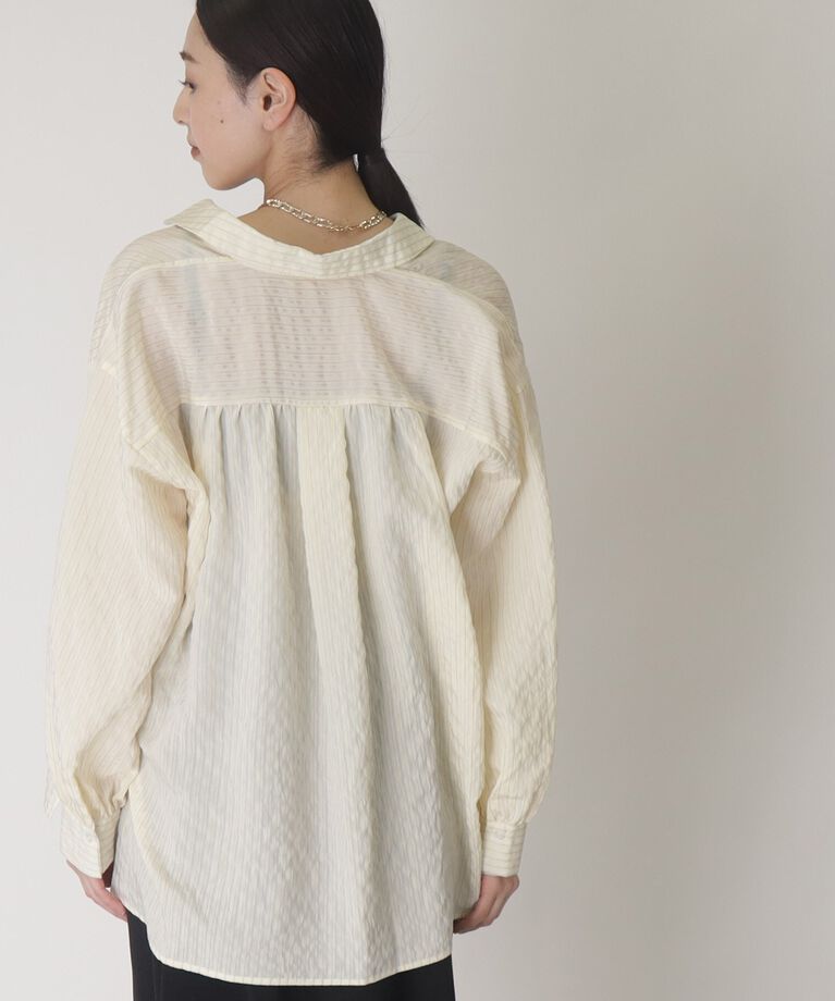 THE SHOP TK「【ヒルナンデス！で紹介】ドビーストライプシャツ【手洗い可】」|シャツ・ブラウス|