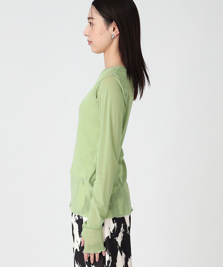 THE SHOP TK「シアー配色プルオーバー【手洗い可】」|Tシャツ・カットソー|