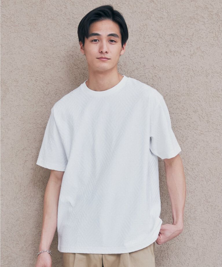 THE SHOP TK「【ご好評につき再入荷！】リンクスジャカード半袖Tシャツ」|Tシャツ・カットソー|