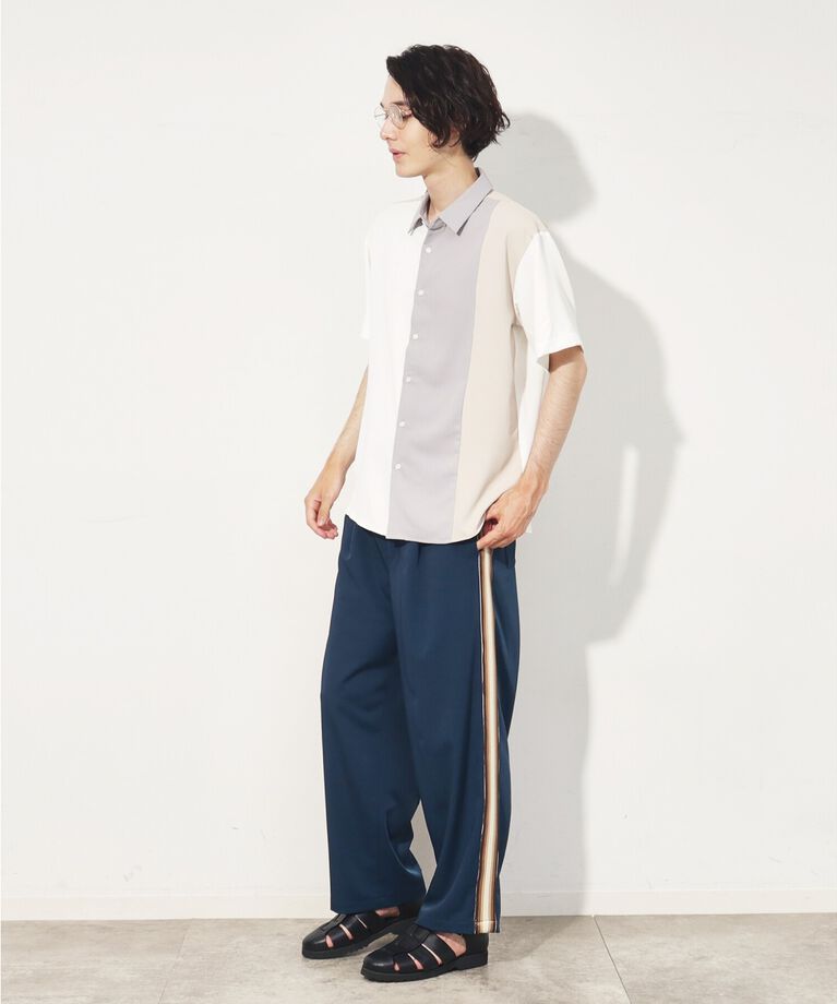 THE SHOP TK「【10色展開】プリントデザインシャツ チェック／ブロッキング／マーブル／ブラシアート」|シャツ・ブラウス|