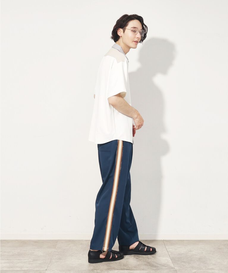 THE SHOP TK「【10色展開】プリントデザインシャツ チェック／ブロッキング／マーブル／ブラシアート」|シャツ・ブラウス|