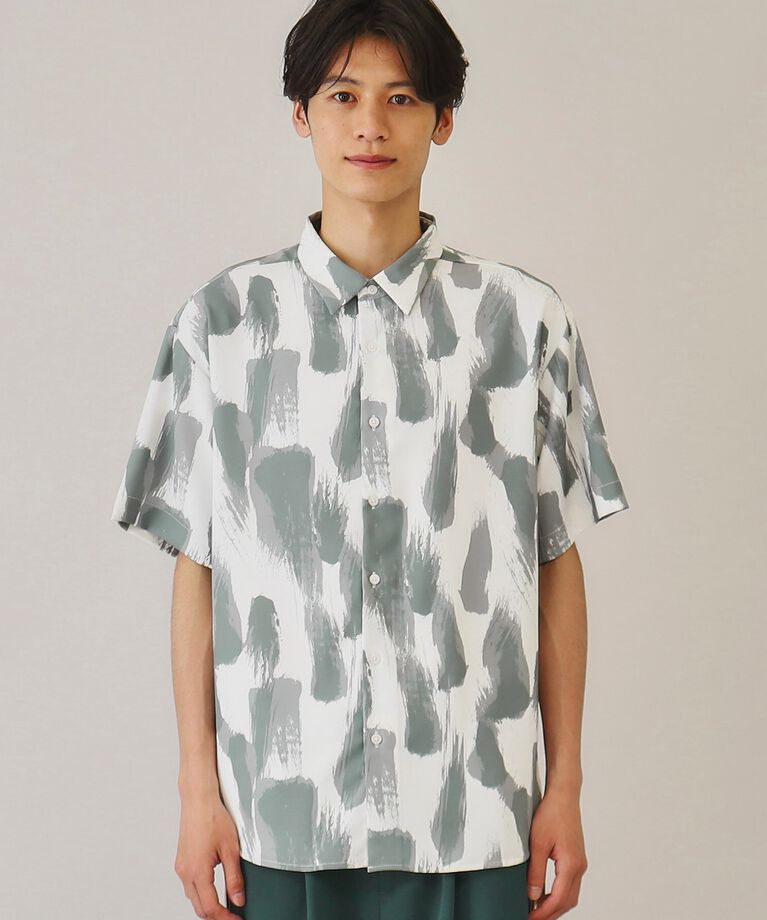 THE SHOP TK「【10色展開】プリントデザインシャツ チェック／ブロッキング／マーブル／ブラシアート」|シャツ・ブラウス|