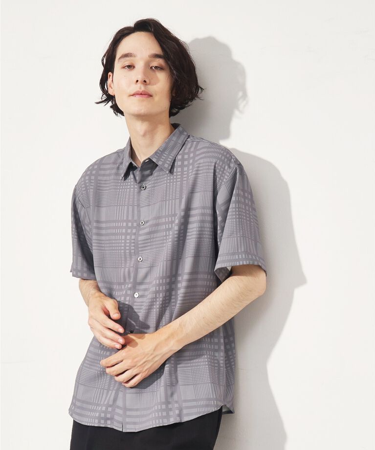 THE SHOP TK「【10色展開】プリントデザインシャツ チェック／ブロッキング／マーブル／ブラシアート」|シャツ・ブラウス|