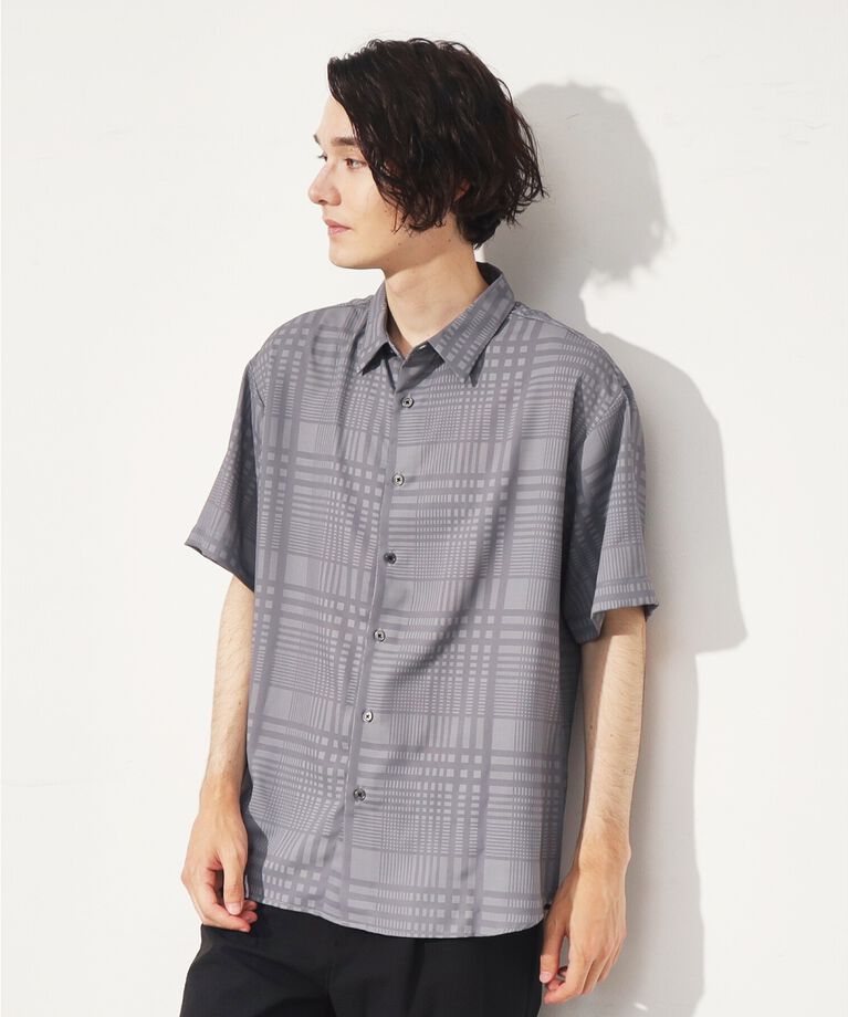 THE SHOP TK「【10色展開】プリントデザインシャツ チェック／ブロッキング／マーブル／ブラシアート」|シャツ・ブラウス|