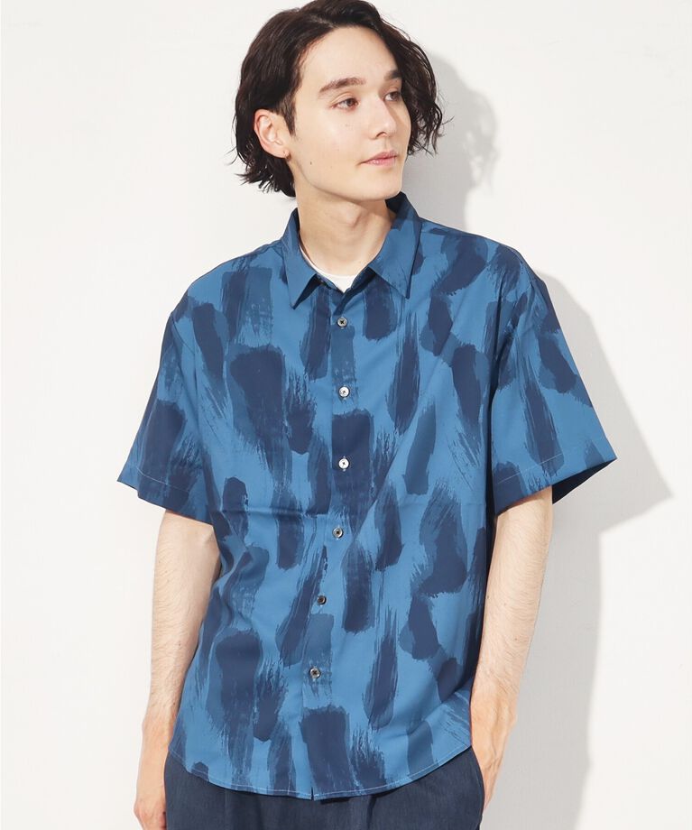 THE SHOP TK「【10色展開】プリントデザインシャツ チェック／ブロッキング／マーブル／ブラシアート」|シャツ・ブラウス|