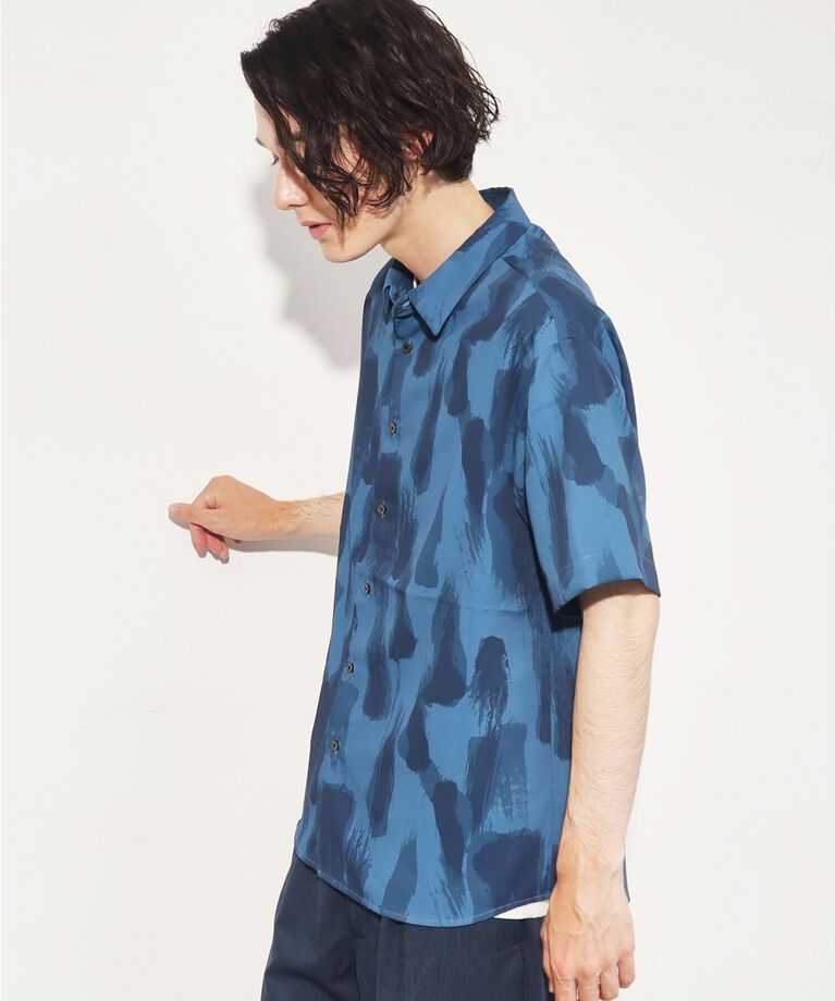 THE SHOP TK「【10色展開】プリントデザインシャツ チェック／ブロッキング／マーブル／ブラシアート」|シャツ・ブラウス|