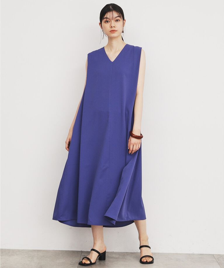 THE SHOP TK「【ラッシュガード／接触冷感／撥水／UVケア／洗える】MIZUGIWA_ノースリーブワンピース」|ワンピース|ブルー(093)
