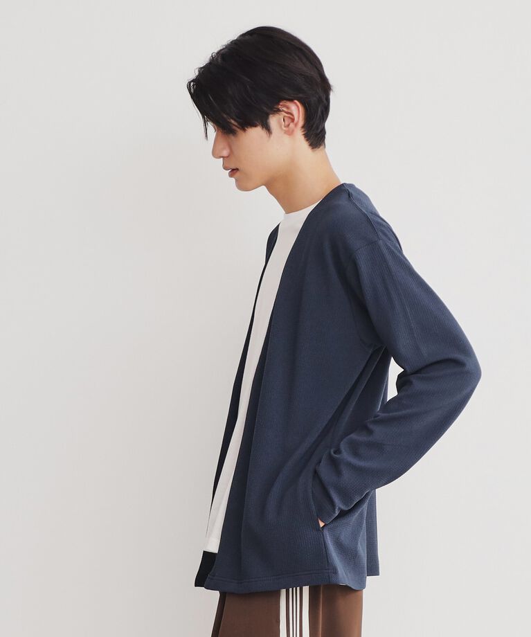 THE SHOP TK「【カーディガン＋ロンTセットアイテム】杢ふくれアンサンブルカーディガン」|カーディガン|