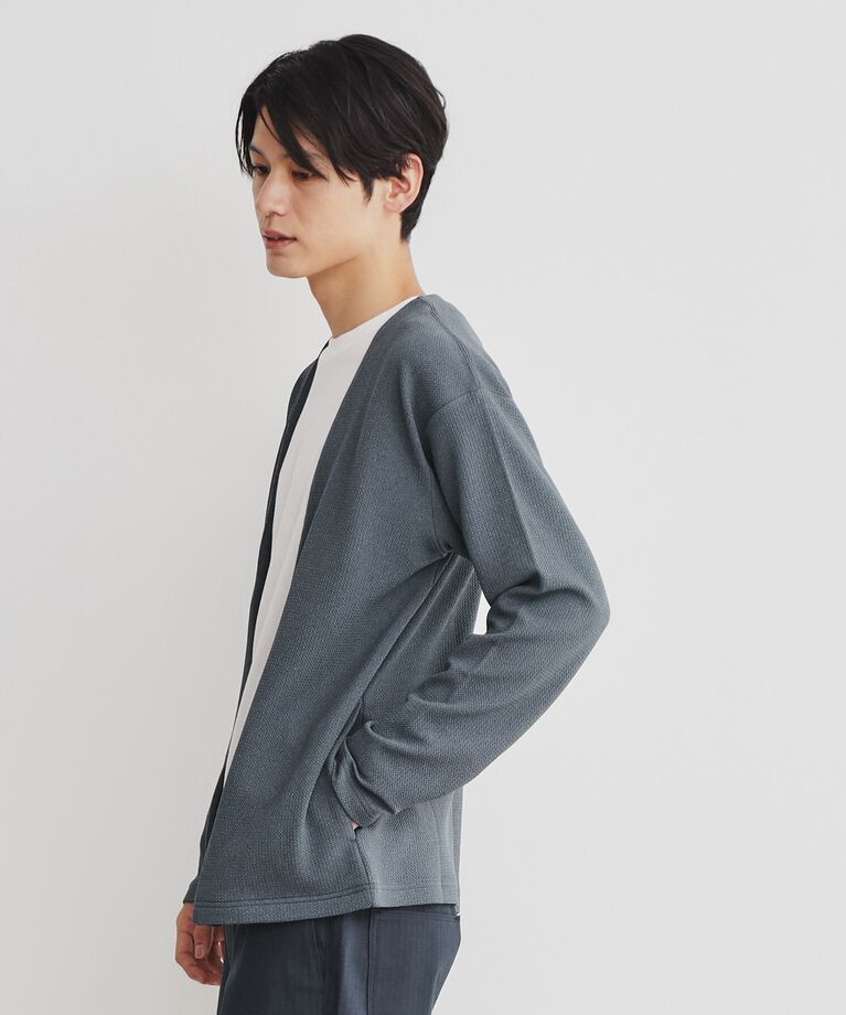 THE SHOP TK「【カーディガン＋ロンTセットアイテム】杢ふくれアンサンブルカーディガン」|カーディガン|