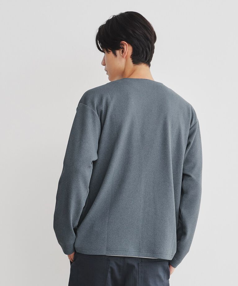 THE SHOP TK「【カーディガン＋ロンTセットアイテム】杢ふくれアンサンブルカーディガン」|カーディガン|