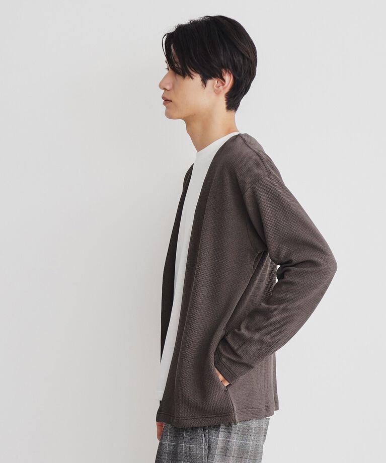THE SHOP TK「【カーディガン＋ロンTセットアイテム】杢ふくれアンサンブルカーディガン」|カーディガン|