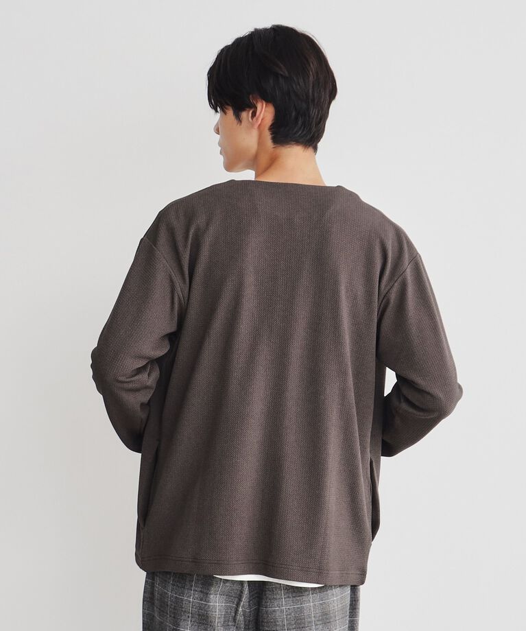 THE SHOP TK「【カーディガン＋ロンTセットアイテム】杢ふくれアンサンブルカーディガン」|カーディガン|