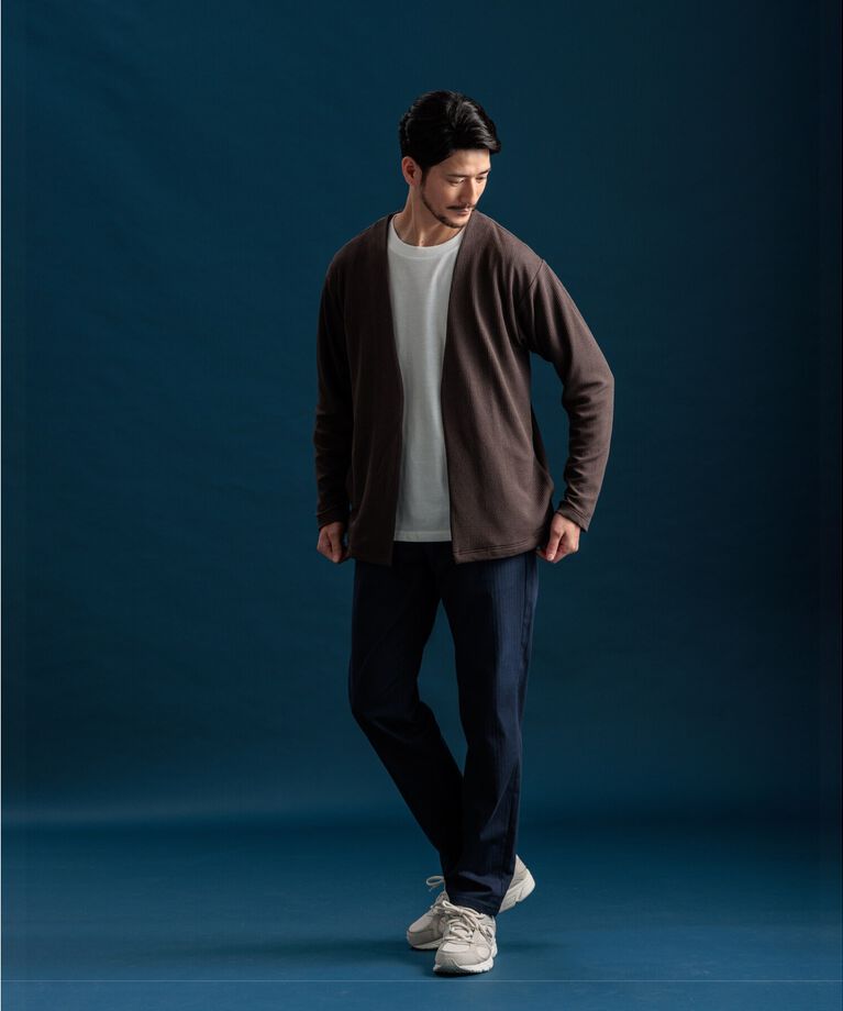 THE SHOP TK「【カーディガン＋ロンTセットアイテム】杢ふくれアンサンブルカーディガン」|カーディガン|