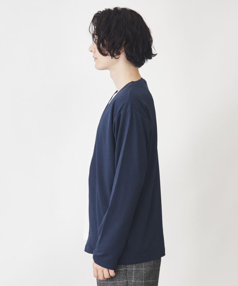 THE SHOP TK「【カーディガン＋ロンTセットアイテム】杢ふくれアンサンブルカーディガン」|カーディガン|